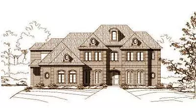 Traditional house plans 19-307 - front exterior, 6,533 sq ft, 5 bed, 5 bath house plans | Monster House Plans