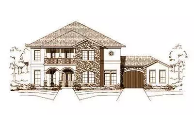 Tuscan house plans 19-323 - front exterior, 4,312 sq ft, 5 bed, 3 bath house plans | Monster House Plans