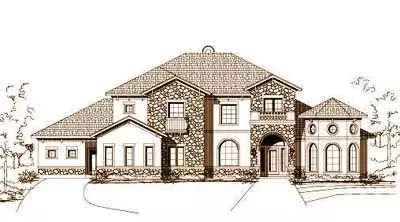 Tuscan house plans 19-325 - front exterior, 4,505 sq ft, 5 bed, 3 bath house plans | Monster House Plans