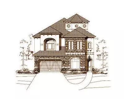 Tuscan house plans 19-329 - front exterior, 4,482 sq ft, 3 bed, 4 bath house plans | Monster House Plans