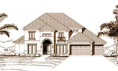 Mediterranean house plans 19-330 - front exterior, 4,172 sq ft, 5 bed, 4 bath house plans | Monster House Plans