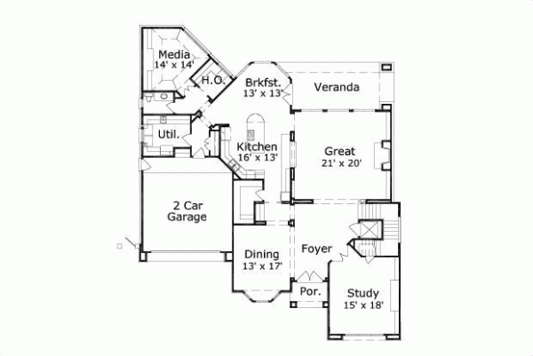 Main Floor Plan: 19-334