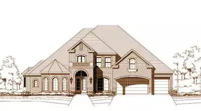 Traditional house plans 19-340 - front exterior, 4,558 sq ft, 5 bed, 3 bath house plans | Monster House Plans