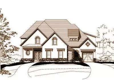 Tuscan house plans 19-342 - front exterior, 4,322 sq ft, 4 bed, 3 bath house plans | Monster House Plans