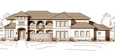 Mediterranean house plans 19-349 - front exterior, 3,307 sq ft, 3 bed, 2 bath house plans | Monster House Plans