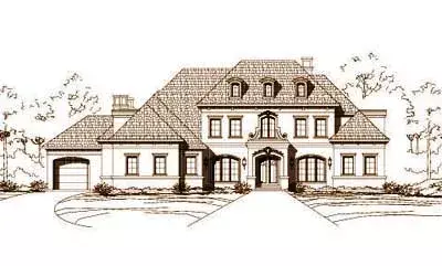 Mediterranean house plans 19-358 - front exterior, 6,028 sq ft, 4 bed, 4 bath house plans | Monster House Plans