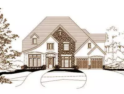 Tuscan house plans 19-361 - front exterior, 4,715 sq ft, 4 bed, 4 bath house plans | Monster House Plans
