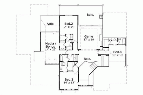Upper/Second Floor Plan: 19-366