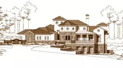 Mediterranean house plans 19-367 - front exterior, 4,607 sq ft, 4 bed, 4 bath house plans | Monster House Plans