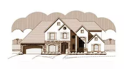 French Country house plans 19-370 - front exterior, 4,454 sq ft, 4 bed, 3 bath house plans | Monster House Plans