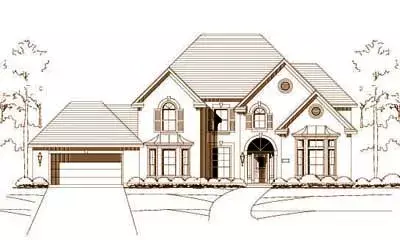 Traditional house plans 19-371 - front exterior, 4,233 sq ft, 5 bed, 4 bath house plans | Monster House Plans