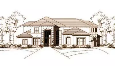 Mediterranean house plans 19-385 - front exterior, 5,694 sq ft, 5 bed, 5 bath house plans | Monster House Plans