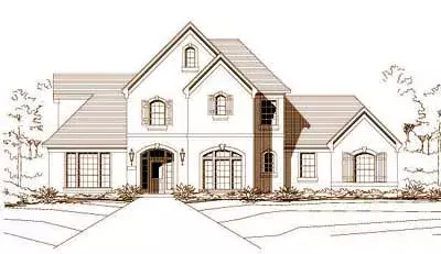 French Country house plans 19-387 - front exterior, 3,295 sq ft, 4 bed, 3 bath house plans | Monster House Plans