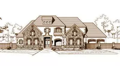 Country house plans 19-388 - front exterior, 6,006 sq ft, 4 bed, 4 bath house plans | Monster House Plans