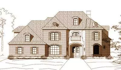 French Country house plans 19-394 - front exterior, 3,627 sq ft, 4 bed, 4 bath house plans | Monster House Plans