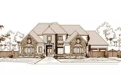 French Country house plans 19-407 - front exterior, 6,101 sq ft, 4 bed, 4 bath house plans | Monster House Plans