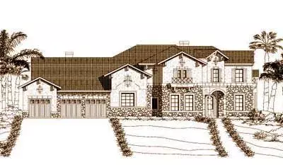Craftsman house plans 19-411 - front exterior, 4,138 sq ft, 4 bed, 3 bath house plans | Monster House Plans
