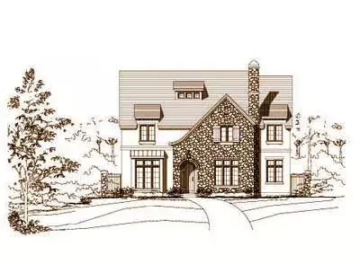 French Country house plans 19-412 - front exterior, 5,507 sq ft, 4 bed, 4 bath house plans | Monster House Plans