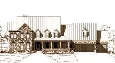 Country house plans 19-418 - front exterior, 4,751 sq ft, 5 bed, 4 bath house plans | Monster House Plans