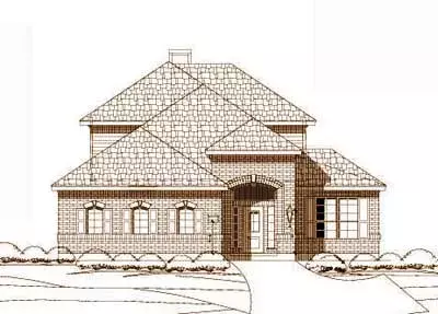 Traditional house plans 19-424 - front exterior, 3,050 sq ft, 3 bed, 2 bath house plans | Monster House Plans