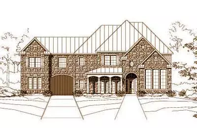 French Country house plans 19-429 - front exterior, 4,294 sq ft, 4 bed, 3 bath house plans | Monster House Plans