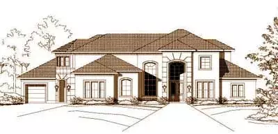 Mediterranean house plans 19-434 - front exterior, 5,471 sq ft, 6 bed, 5 bath house plans | Monster House Plans