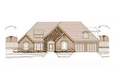 French Country house plans 19-448 - front exterior, 2,953 sq ft, 4 bed, 2 bath house plans | Monster House Plans