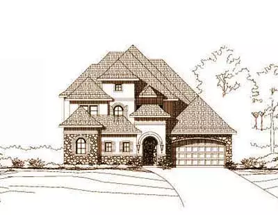 French Country house plans 19-457 - front exterior, 4,183 sq ft, 4 bed, 4 bath house plans | Monster House Plans