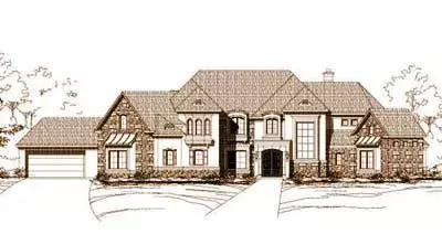 French Country house plans 19-459 - front exterior, 5,860 sq ft, 4 bed, 4 bath house plans | Monster House Plans