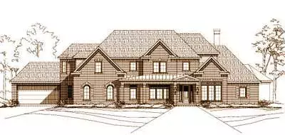 Country house plans 19-461 - front exterior, 5,389 sq ft, 4 bed, 4 bath house plans | Monster House Plans