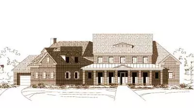 Country house plans 19-463 - front exterior, 5,374 sq ft, 4 bed, 5 bath house plans | Monster House Plans