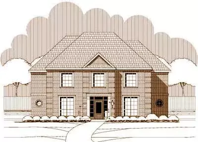 European house plans 19-476 - front exterior, 4,340 sq ft, 6 bed, 3 bath house plans | Monster House Plans