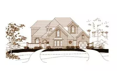 French Country house plans 19-480 - front exterior, 4,308 sq ft, 4 bed, 3 bath house plans | Monster House Plans