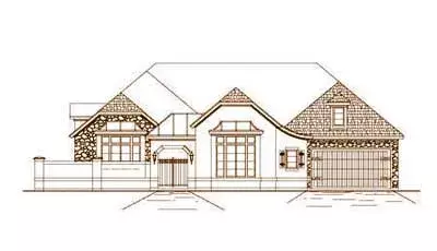 French Country house plans 19-485 - front exterior, 3,566 sq ft, 4 bed, 3 bath house plans | Monster House Plans