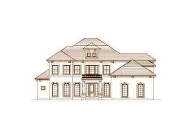 Traditional house plans 19-489 - front exterior, 4,380 sq ft, 4 bed, 3 bath house plans | Monster House Plans