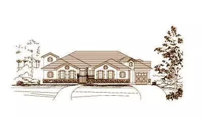 Tuscan house plans 19-492 - front exterior, 3,856 sq ft, 3 bed, 3 bath house plans | Monster House Plans