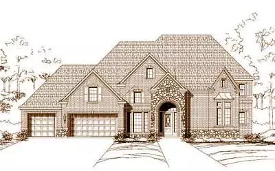 Traditional house plans 19-495 - front exterior, 4,600 sq ft, 5 bed, 3 bath house plans | Monster House Plans