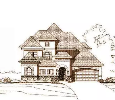 Tuscan house plans 19-499 - front exterior, 4,171 sq ft, 4 bed, 4 bath house plans | Monster House Plans