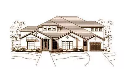 Tuscan house plans 19-501 - front exterior, 4,965 sq ft, 4 bed, 4 bath house plans | Monster House Plans