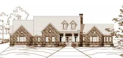 Traditional house plans 19-507 - front exterior, 3,984 sq ft, 4 bed, 4 bath house plans | Monster House Plans