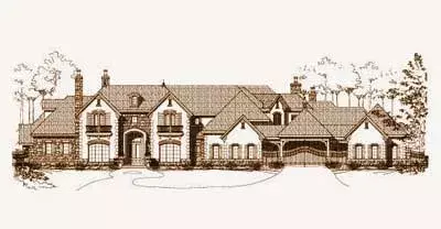 Mediterranean house plans 19-509 - front exterior, 10,672 sq ft, 5 bed, 5 bath house plans | Monster House Plans
