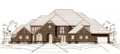 European house plans 19-512 - front exterior, 6,931 sq ft, 5 bed, 5 bath house plans | Monster House Plans