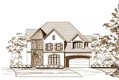 Tuscan house plans 19-516 - front exterior, 3,862 sq ft, 5 bed, 3 bath house plans | Monster House Plans