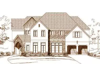 Tuscan house plans 19-532 - front exterior, 5,079 sq ft, 4 bed, 4 bath house plans | Monster House Plans