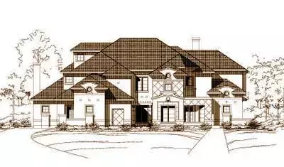Mediterranean house plans 19-540 - front exterior, 6,940 sq ft, 6 bed, 5 bath house plans | Monster House Plans