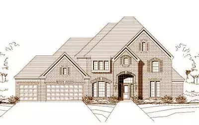 Traditional house plans 19-546 - front exterior, 4,229 sq ft, 6 bed, 4 bath house plans | Monster House Plans