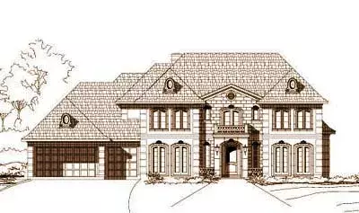 Traditional house plans 19-558 - front exterior, 4,027 sq ft, 4 bed, 3 bath house plans | Monster House Plans
