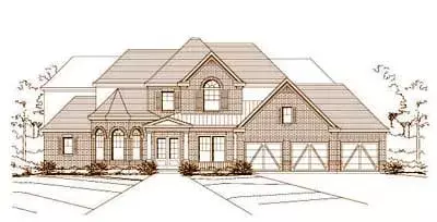 Traditional house plans 19-559 - front exterior, 4,159 sq ft, 4 bed, 3 bath house plans | Monster House Plans