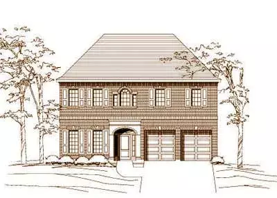 Colonial house plans 19-574 - front exterior, 4,089 sq ft, 3 bed, 3 bath house plans | Monster House Plans