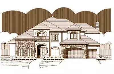 Traditional house plans 19-591 - front exterior, 5,127 sq ft, 5 bed, 3 bath house plans | Monster House Plans